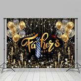 Paillettes Et Blanc Doré Ballons Pères Jour Toile de fond