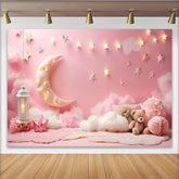 Lofaris Décor de photographie Petite étoile scintillante, lune et nuages