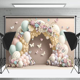 Cake Smash des ballons Floral Cambre Papillon Toile de fond