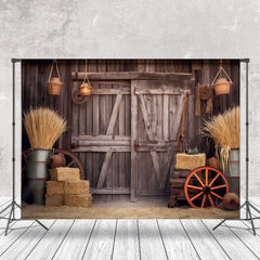 Cake Smash Foins Cow-boy Rustique Bois Grange Porte Toile de fond