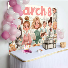 Lofaris Décor de photographie Journée de la femme, carrière féminine, célébration du 8 mars