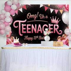 Lofaris Fond 13e Anniversaire Paillettes Or Rose, omg! Ur a TEENAGER