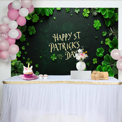 Lofaris Toile de Fond Saint-Patrick, Texte Happy St. Patrick's Day sur Pierre Sombre