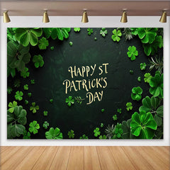 Lofaris Toile de Fond Saint-Patrick, Texte Happy St. Patrick's Day sur Pierre Sombre