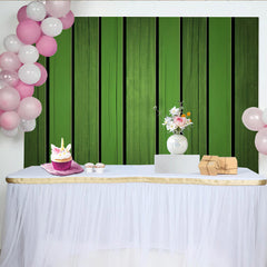 Lofaris Toile de Fond Saint-Patrick, Texture de Planches de Bois Vert Rustique pour Fête