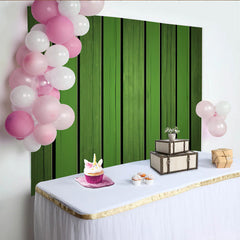 Lofaris Toile de Fond Saint-Patrick, Texture de Planches de Bois Vert Rustique pour Fête