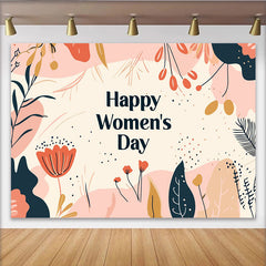 Lofaris Toile de Fond Botanique Abstrait Journée de la Femme, Décor Tons Terre Modernes