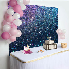 Lofaris Toile de fond bokeh paillettes cosmiques, Fond photographique étincelles bleues et violettes