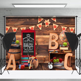 Cake Smash Brun En bois Mur Dos À École Toile de fond