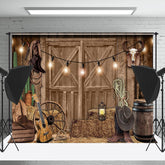 Cake Smash Cow-boy En bois Grange Porte Rétro Mur Toile de fond