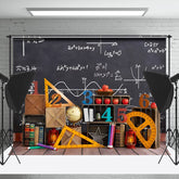 Cake Smash Tableau noir Mathématiques En bois Sol Toile de fond