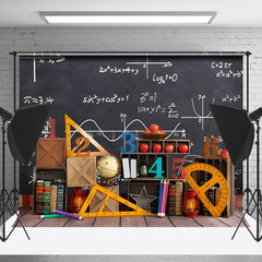 Cake Smash Tableau noir Mathématiques En bois Sol Toile de fond