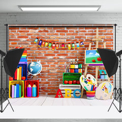 Cake Smash Coloré Papeterie Brique Mur Toile de fond