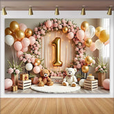 Lofaris Fond Safari Wild One Jungle Guirlande de Ballons Animaux et Feuilles