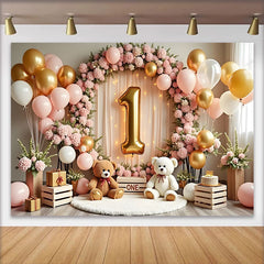 Lofaris Fond Safari Wild One Jungle Guirlande de Ballons Animaux et Feuilles