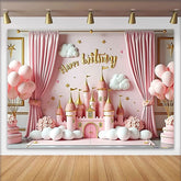 Lofaris Toile de Fond Rustique Arche Ballons Marine et Marron Anniversaire