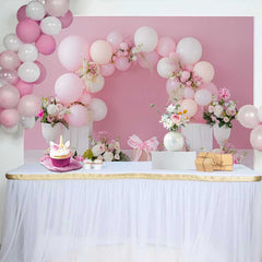 Lofaris Fond Mariage Ballons Roses Boîte Cadeau, Arrière-plan Photographie Bridal Shower Caisses Blanches