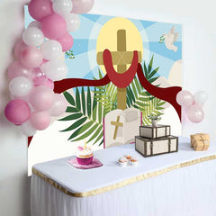 Lofaris Fond Merci Religieux Croix Bible Colombe, Décorations École du Dimanche et Église