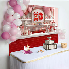 Lofaris Toile de fond romantique cœurs roses et rouges, pour la Saint-Valentin et les célébrations d'amour, décor doux.