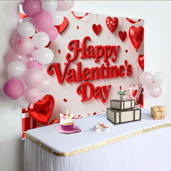 Lofaris Toile de fond joyeux saint valentin avec ballons rouges, decoration romantique pour fete des amoureux
