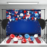 Cake Smash Américain Drapeau Étoiles des ballons Toile de fond