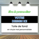 Toile de fond en vinyle mat avec conception de photo personnalisée
