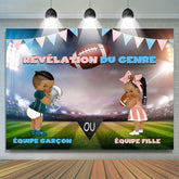 Gendarmerie Révéler Football Champ Bébé Douche Toile de fond