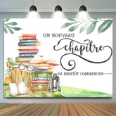 Nouveau Chapitre Volonté Bientôt Commencer Thème Bébé Douche Toile de fond