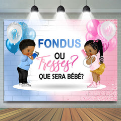 Fondus Ou Tresser Ballon Genre Révéler Bébé Douche Toile de fond