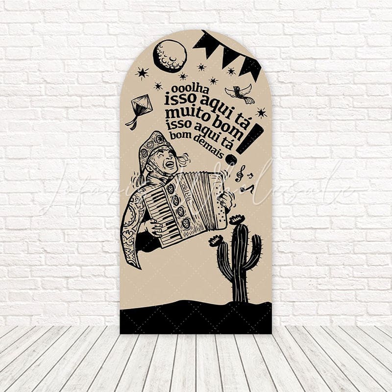 Toile de fond pour arche spectacle musique festival juin accordéon pour culture folk