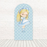 Toile de fond pour arche fête pois Alice au Pays des Merveilles pour décor événement fantaisie