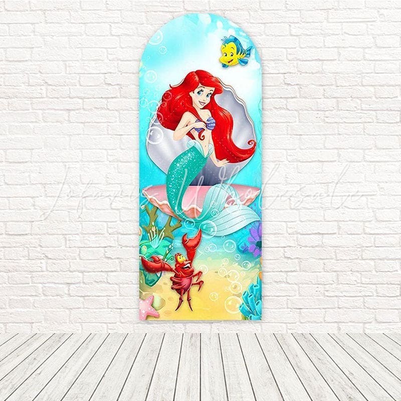 Toile de fond pour arche lueur princesse sirène Ariel Disney pour fête océan