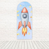Toile de fond pour arche feu ciel lancement fusée astronaute pour événement cosmique