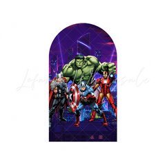 Toile de fond pour arche Joyeux Anniversaire super-héros Avengers