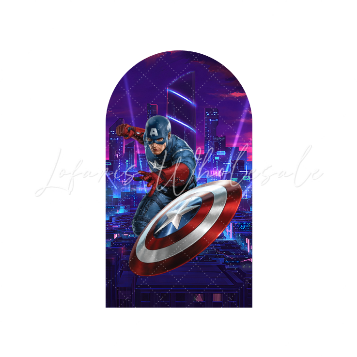 Toile de fond pour arche Joyeux Anniversaire thème super-héros Avengers