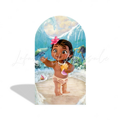 Toile de fond pour arche fête anniversaire Baby Shower Bébé Vaiana
