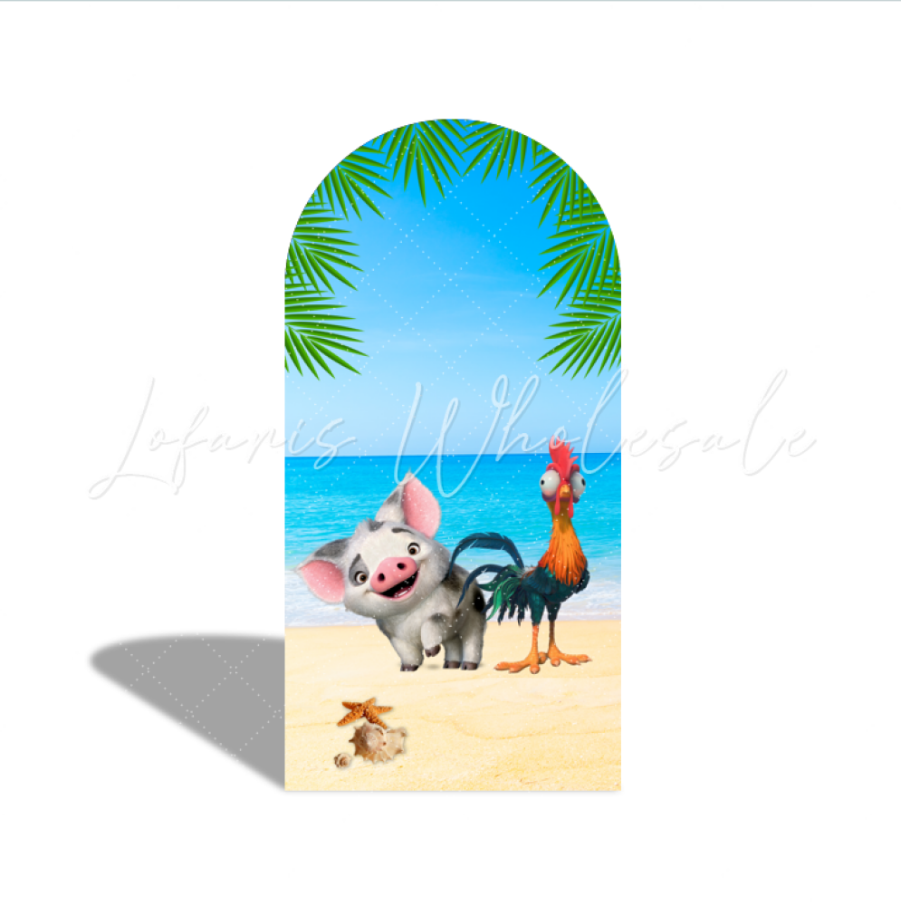 Toile de fond pour arche fête anniversaire Baby Shower Bébé Vaiana