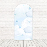 Toile de fond pour arche doux nuage bleu Baby Shower pour décor fête mignon