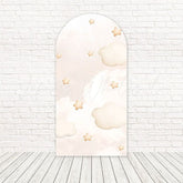 Toile de fond pour arche élégant nuage nude Baby Shower pour thèmes doux