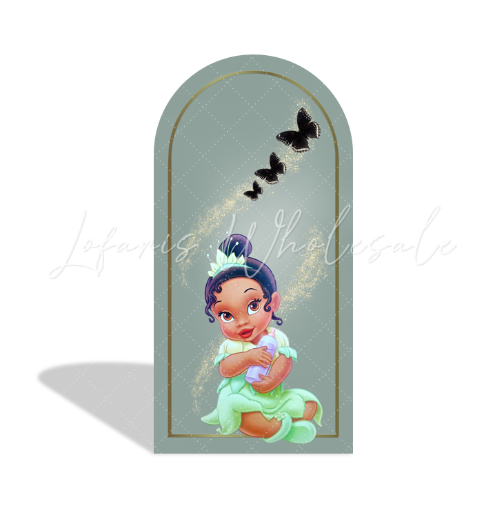 Toile de fond pour arche fête anniversaire Baby Shower princesse Bébé Tiana