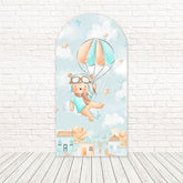 Toile de fond pour arche fun ludique ours ballon pour célébration enfants