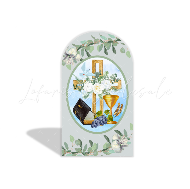 Toile de fond pour arche fête anniversaire baptême