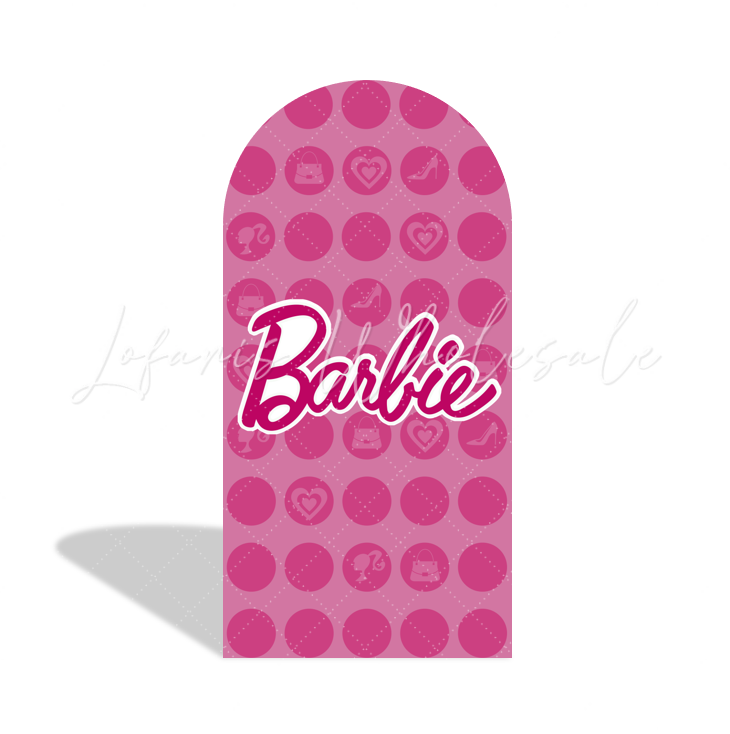 Toile de fond pour arche fond Joyeux Anniversaire thème Barbie