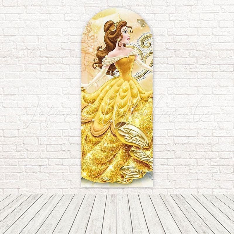 Toile de fond pour arche romance enchantée La Belle et la Bête pour fête princesse