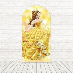 Toile de fond pour arche château princesse La Belle et la Bête pour événement magique