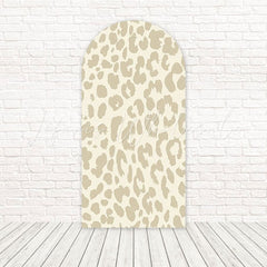 Toile de fond pour arche imprimé léopard beige animaux pour fête jungle neutre