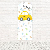 Toile de fond pour arche action anniversaire piste course voiture jouet Bi Bi Bi