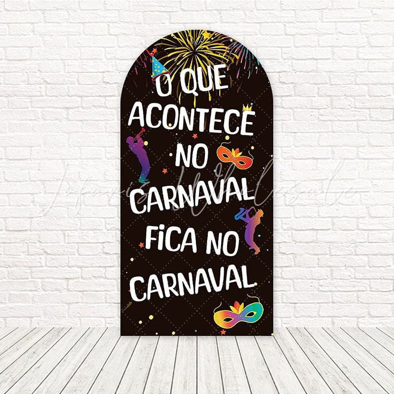 Toile de fond pour arche décor élégant carnaval noir pour célébrations festival