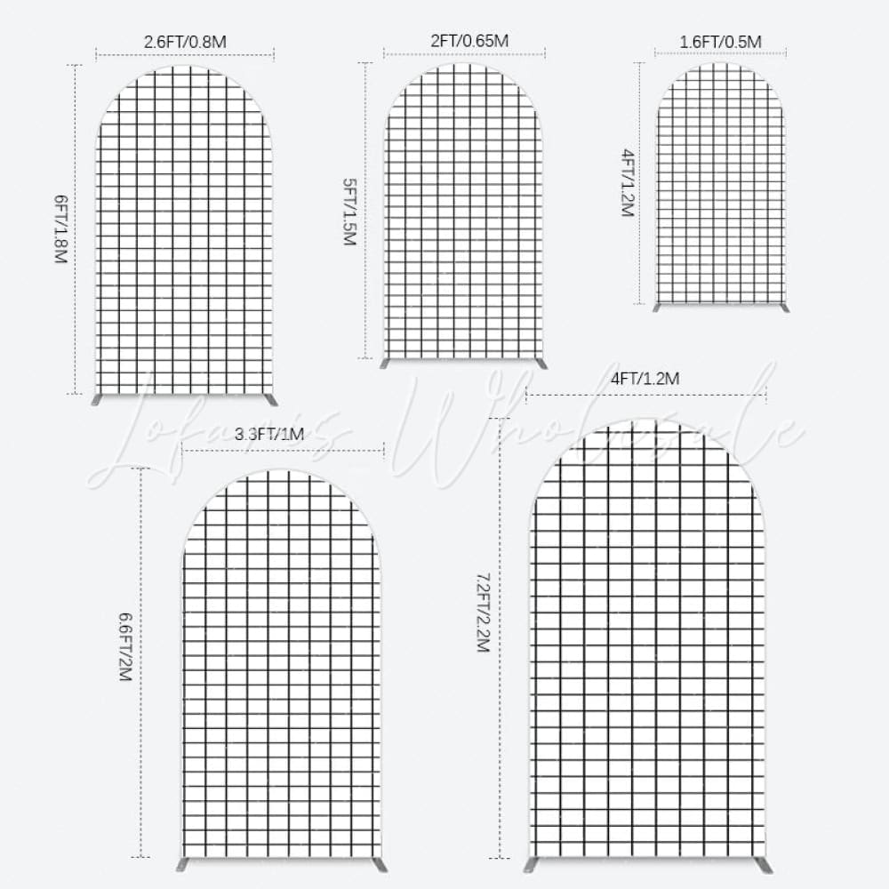 Toile de fond pour arche quadrillage noir et blanc pour scène événement élégant