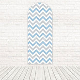 Toile de fond pour arche ambiance audacieuse fraîche motif chevron bleu pour anniversaire garçons
